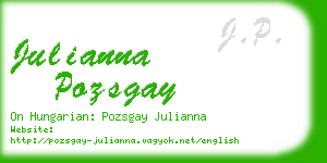 julianna pozsgay business card